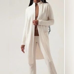 Athleta Spirit Cream Wool Cashmere Blend Cardigan